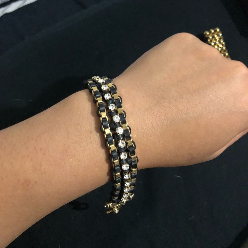 Henri Bendel Black and Gold Braclet